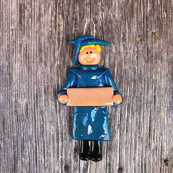 Tis The Season Christmas Ornaments miscellaneous Male / Blonde Blue Graduate