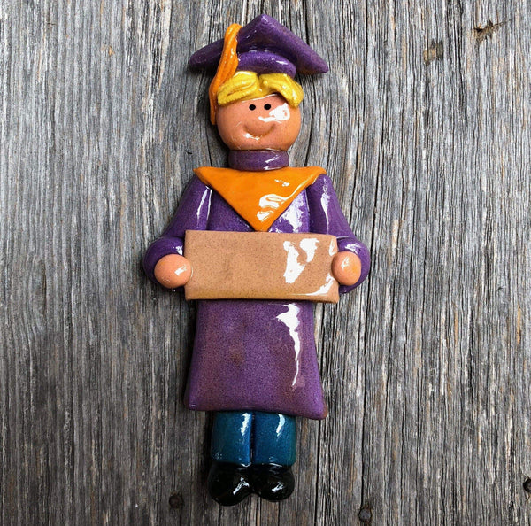 Tis The Season Christmas Ornaments miscellaneous Male / Blonde / Caucasian Purple and Gold Graduate