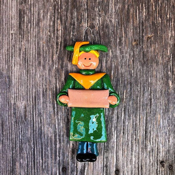 Tis The Season Christmas Ornaments miscellaneous Male / Blonde Green and Gold Graduate