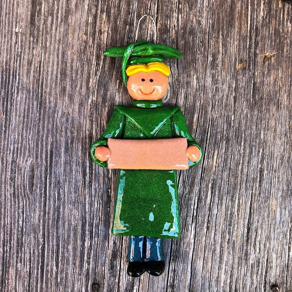 Tis The Season Christmas Ornaments miscellaneous Male / Blonde Green Graduate
