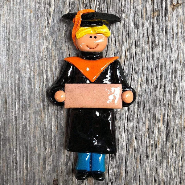 Tis The Season Christmas Ornaments miscellaneous Male / Blonde Orange and Black Graduate