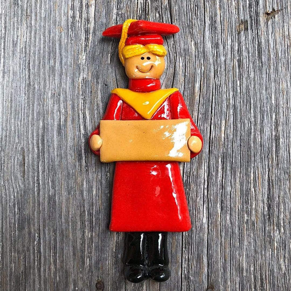 Tis The Season Christmas Ornaments miscellaneous Male / Blonde Red and Gold Graduate