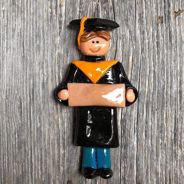 Tis The Season Christmas Ornaments miscellaneous Male / Brown Black and Gold Graduate