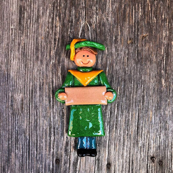 Tis The Season Christmas Ornaments miscellaneous Male / Brown Green and Gold Graduate