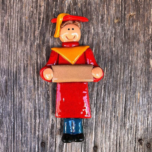 Tis The Season Christmas Ornaments miscellaneous Male / Brown Red and Gold Graduate