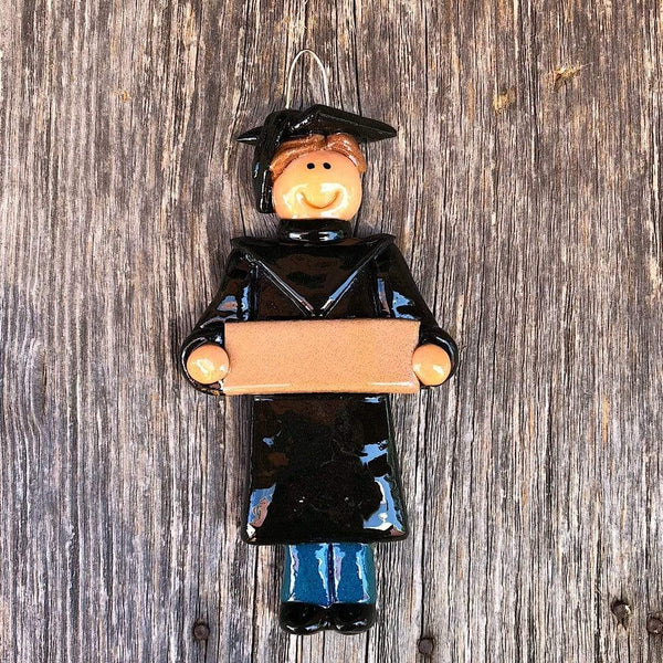 Tis The Season Christmas Ornaments miscellaneous Solid Black Gown Graduate