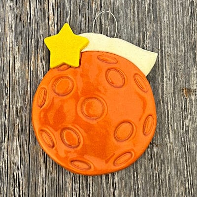 Tis The Season Christmas Ornaments Orange Pickleball