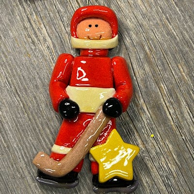Tis The Season Christmas Ornaments Red Hockey Player Ornament