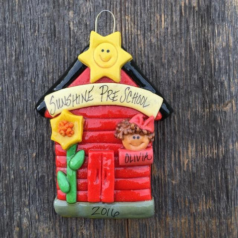 Tis The Season Christmas Ornaments School House Ornament