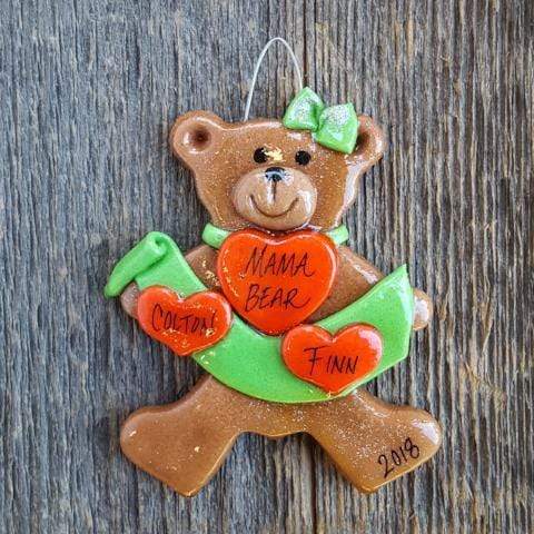 Tis The Season Christmas Ornaments single mom 2 Mama Bear Christmas Ornament