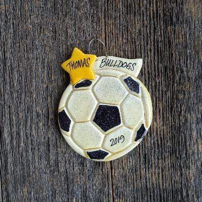 Tis The Season Christmas Ornaments Soccer Ball Ornament