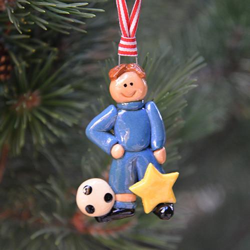 Tis The Season Christmas Ornaments Sports Junior Soccer Player Boy