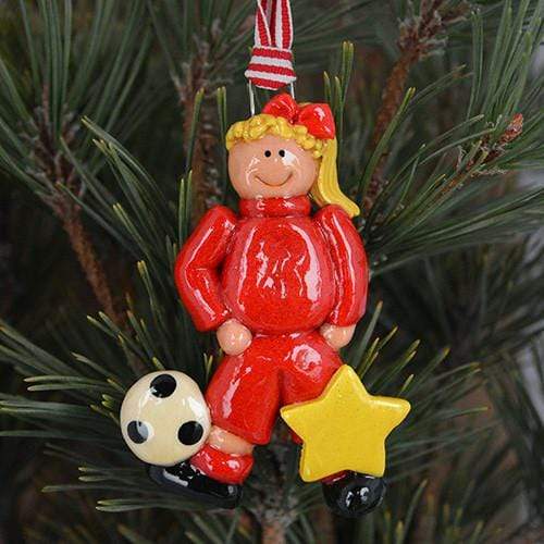 Tis The Season Christmas Ornaments Sports Junior Soccer Player Girl