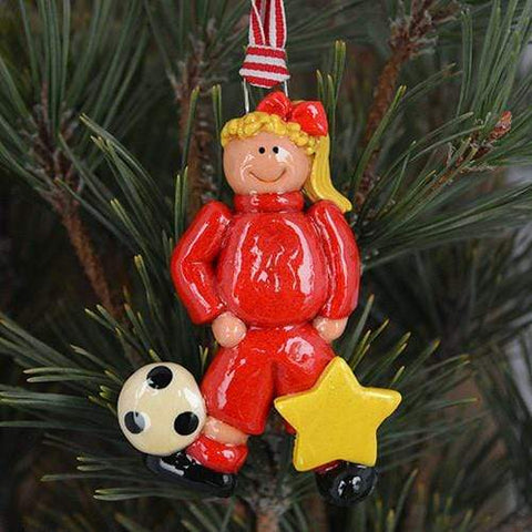Tis The Season Christmas Ornaments Sports Junior Soccer Player Girl