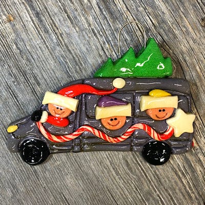 Tis The Season Christmas Ornaments Three heads Van Life Ornament