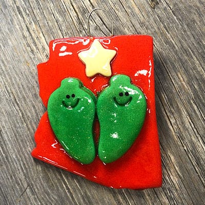 Tis The Season Christmas Ornaments Two jalapenos Arizona with Jalapeño Family Ornament
