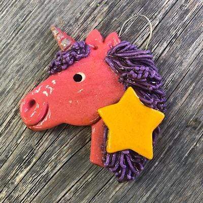 Tis The Season Christmas Ornaments Unicorn Ornament Pink Unicorn Face Christmas Ornament