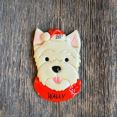 Tis The Season Christmas Ornaments Westie Face Ornament