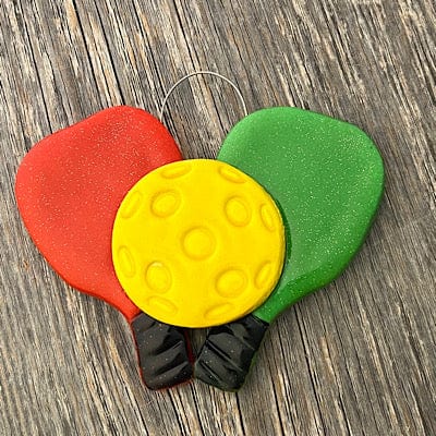 Tis The Season Christmas Ornaments With paddles Pickleball